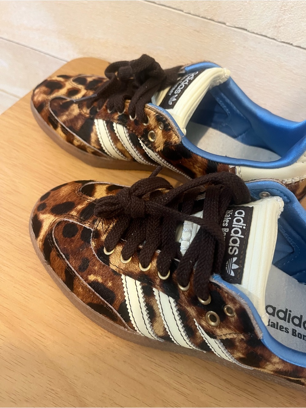 Adidas x Wales Bonner Samba Pony Sneakers in Leopard - Picture 6 of 12